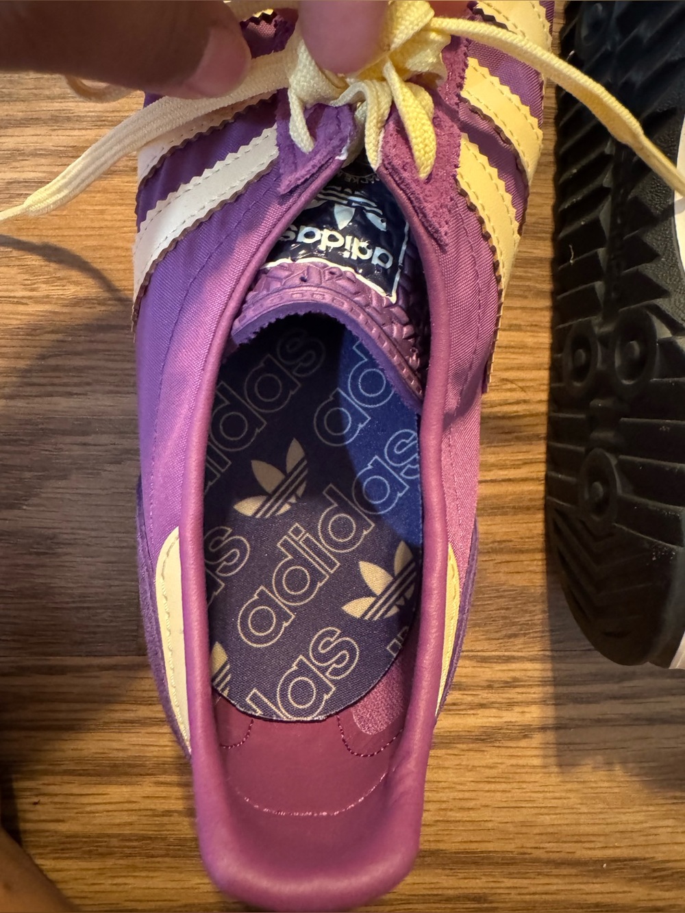 adidas SL 72 OG sneakers in a distinct purple and yellow colorway - Picture 3 of 8